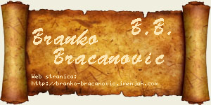 Branko Bracanović vizit kartica